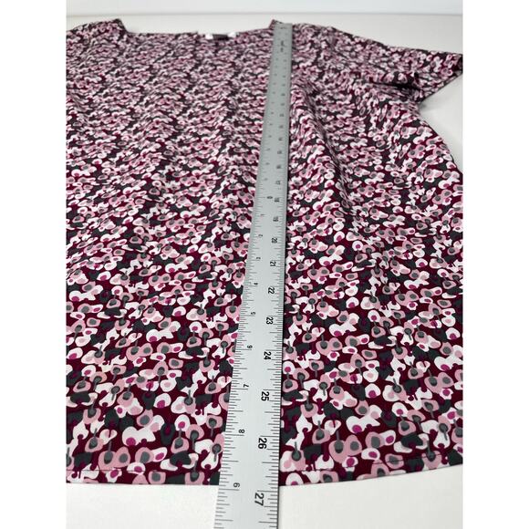 Liz Baker Abstract Floral All Over Print Blouse Dolman Sleeve‎ Relaxed Fit 18 W - Picture 8 of 9